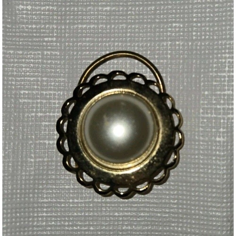 Vintage Faux Pearl And Gold Slide With Clasp